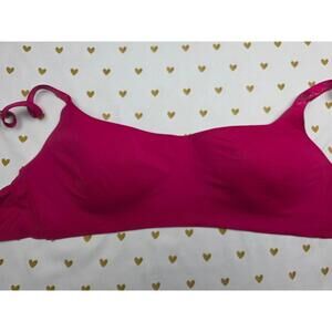 Victorias Secret Logo Strap Wireless Lined Balconette Demi Bra 36C